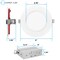 Luxrite 4 Inch LED Fire Rated Recessed Lights 5CCT 2700K-8000K 12W 800LM Dimmable 2 Hour Fire Rated, 6PK LR23480-6PK - alternate 8